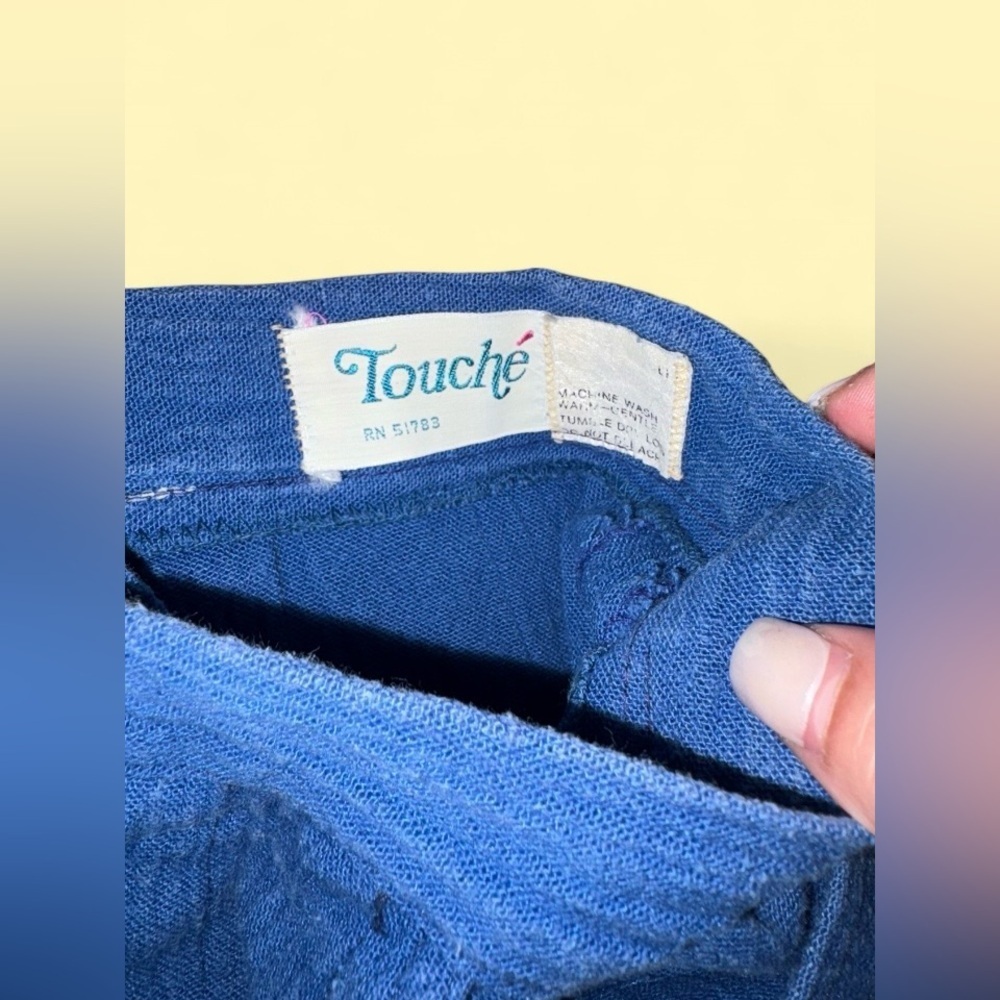 Vintage Touché Blue High Waisted Shorts - Picture 3 of 4
